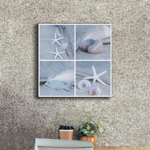 'Summer Beach Still Life Collage II' by Andrea Haase, Giclee Canvas Wall Art,18 x 18