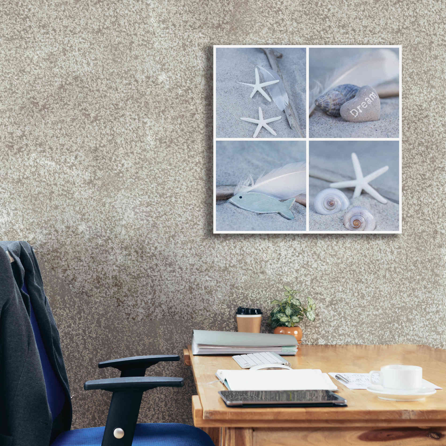 'Summer Beach Still Life Collage II' by Andrea Haase, Giclee Canvas Wall Art,26 x 26