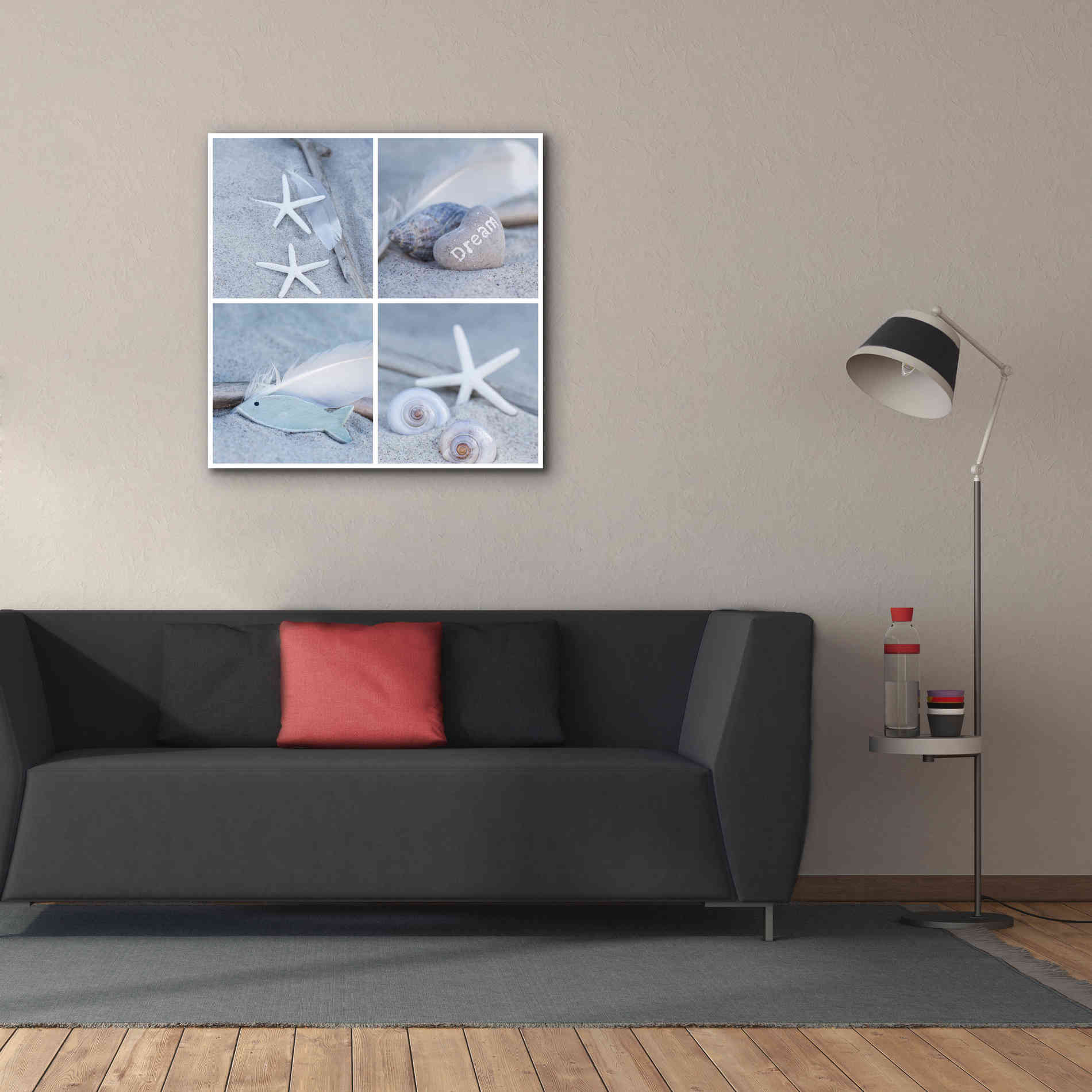 'Summer Beach Still Life Collage II' by Andrea Haase, Giclee Canvas Wall Art,37 x 37