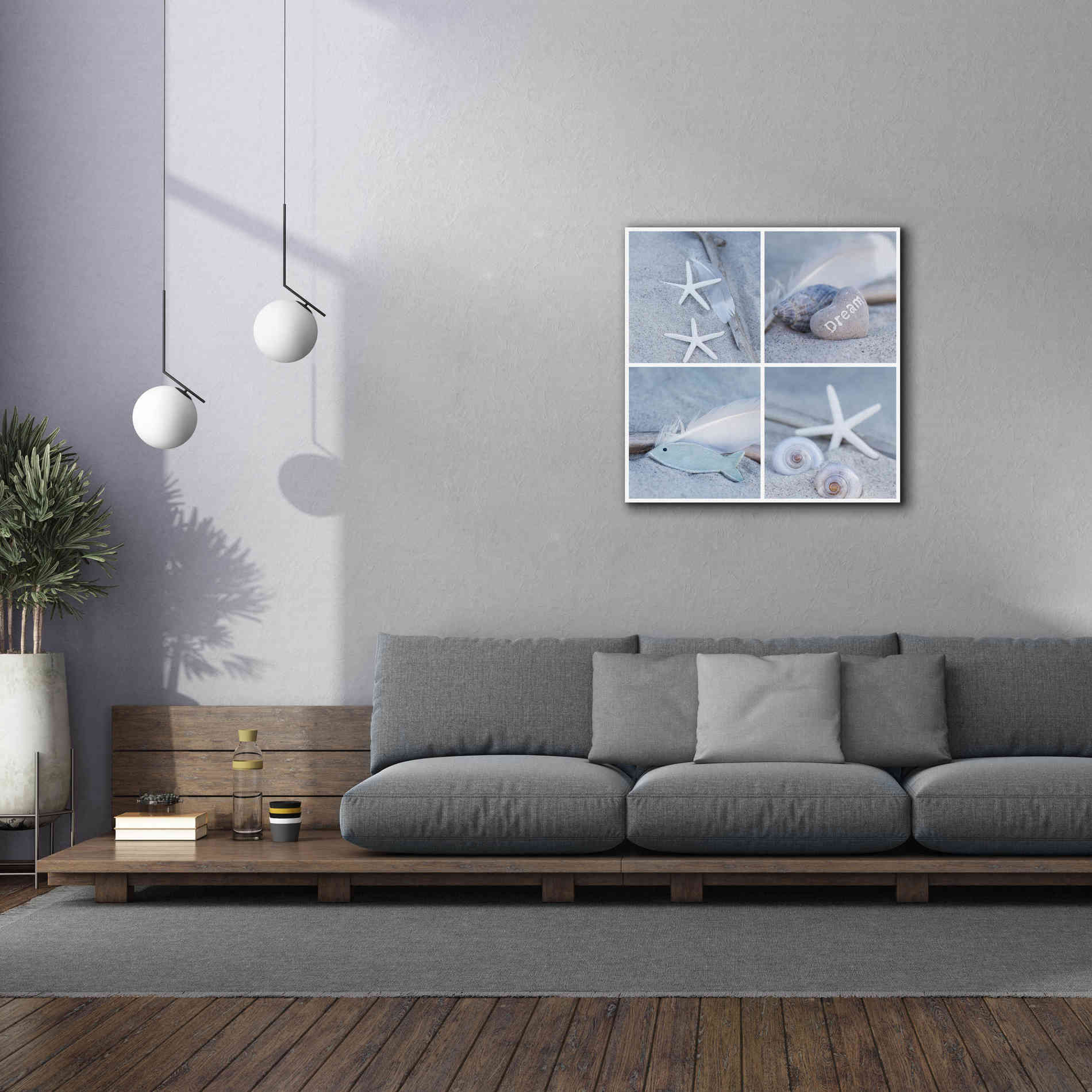 'Summer Beach Still Life Collage II' by Andrea Haase, Giclee Canvas Wall Art,37 x 37