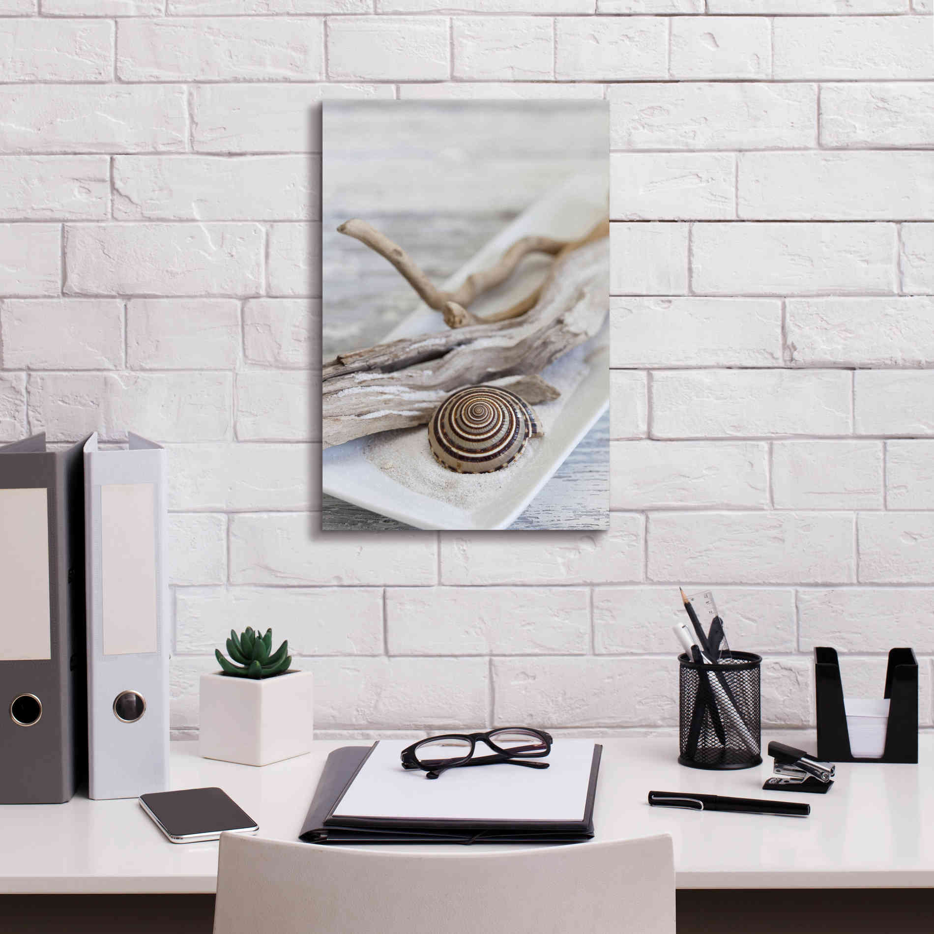 'Zen Style Driftwood Seashell Still' by Andrea Haase, Giclee Canvas Wall Art,12 x 18