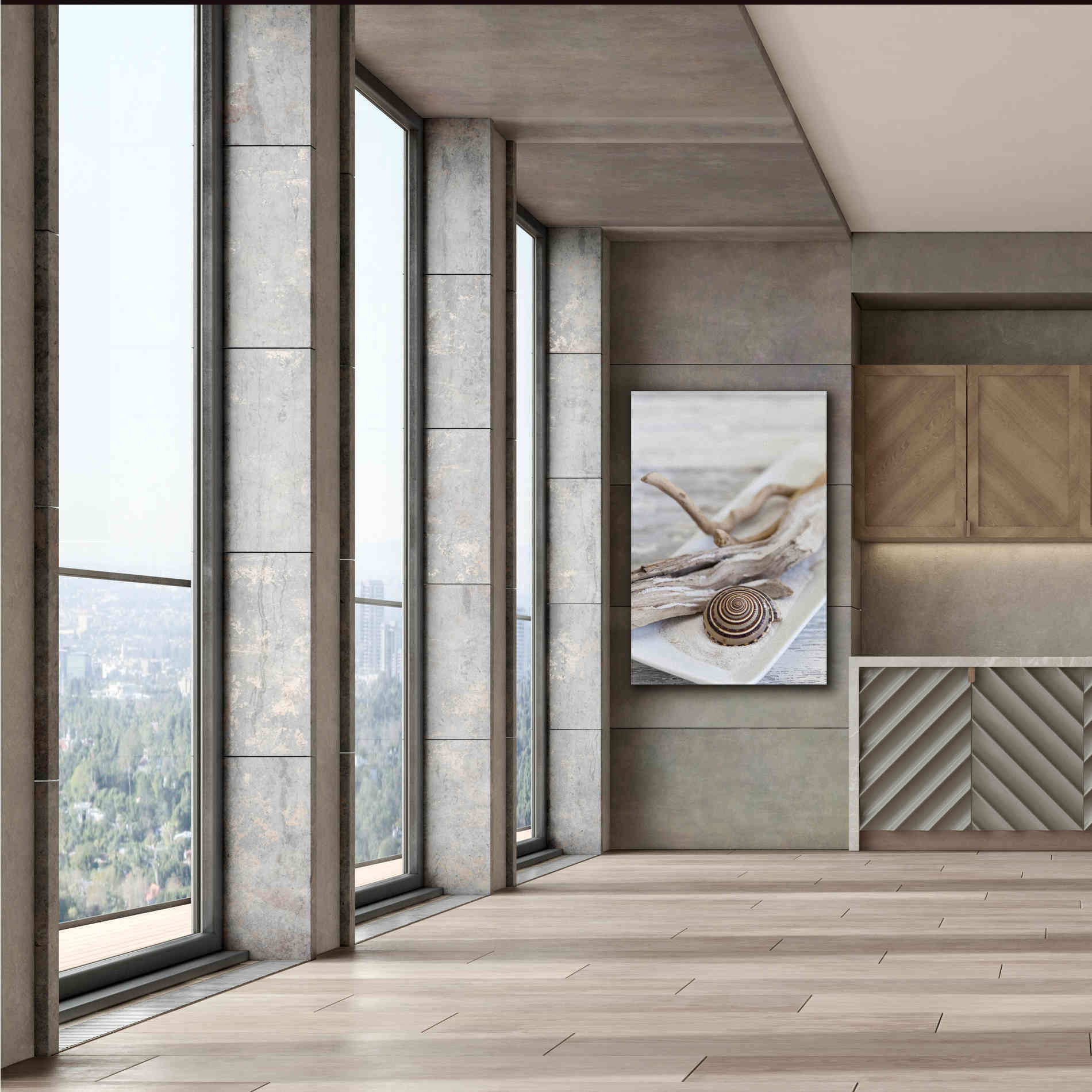 'Zen Style Driftwood Seashell Still' by Andrea Haase, Giclee Canvas Wall Art,40 x 60