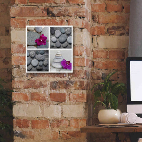 Image of 'Zen Orchid Collage' by Andrea Haase, Giclee Canvas Wall Art,12 x 12