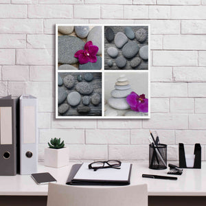 'Zen Orchid Collage' by Andrea Haase, Giclee Canvas Wall Art,18 x 18
