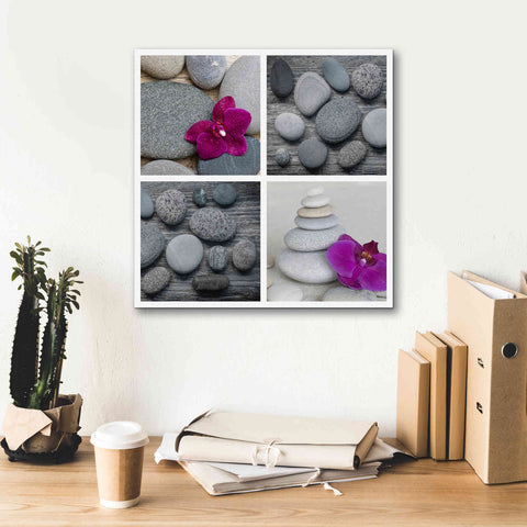 Image of 'Zen Orchid Collage' by Andrea Haase, Giclee Canvas Wall Art,18 x 18