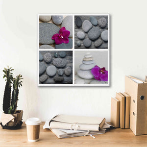 'Zen Orchid Collage' by Andrea Haase, Giclee Canvas Wall Art,18 x 18