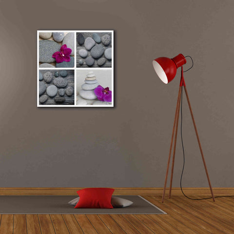 Image of 'Zen Orchid Collage' by Andrea Haase, Giclee Canvas Wall Art,26 x 26