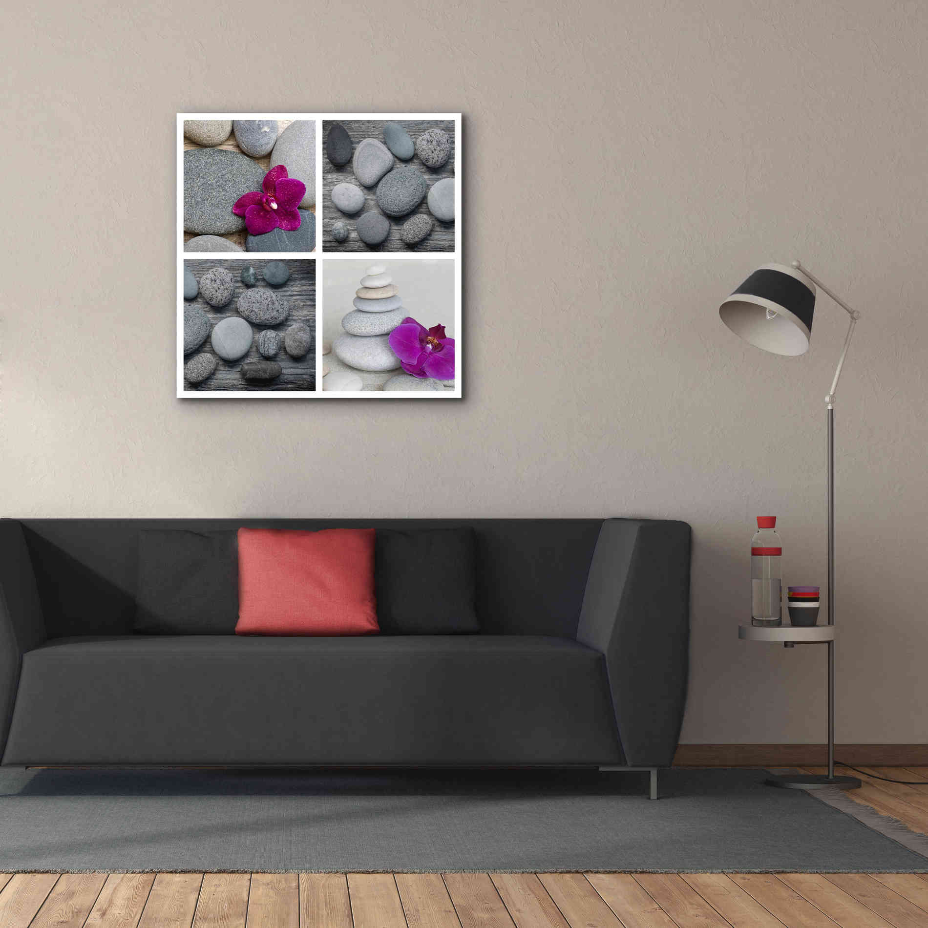 'Zen Orchid Collage' by Andrea Haase, Giclee Canvas Wall Art,37 x 37