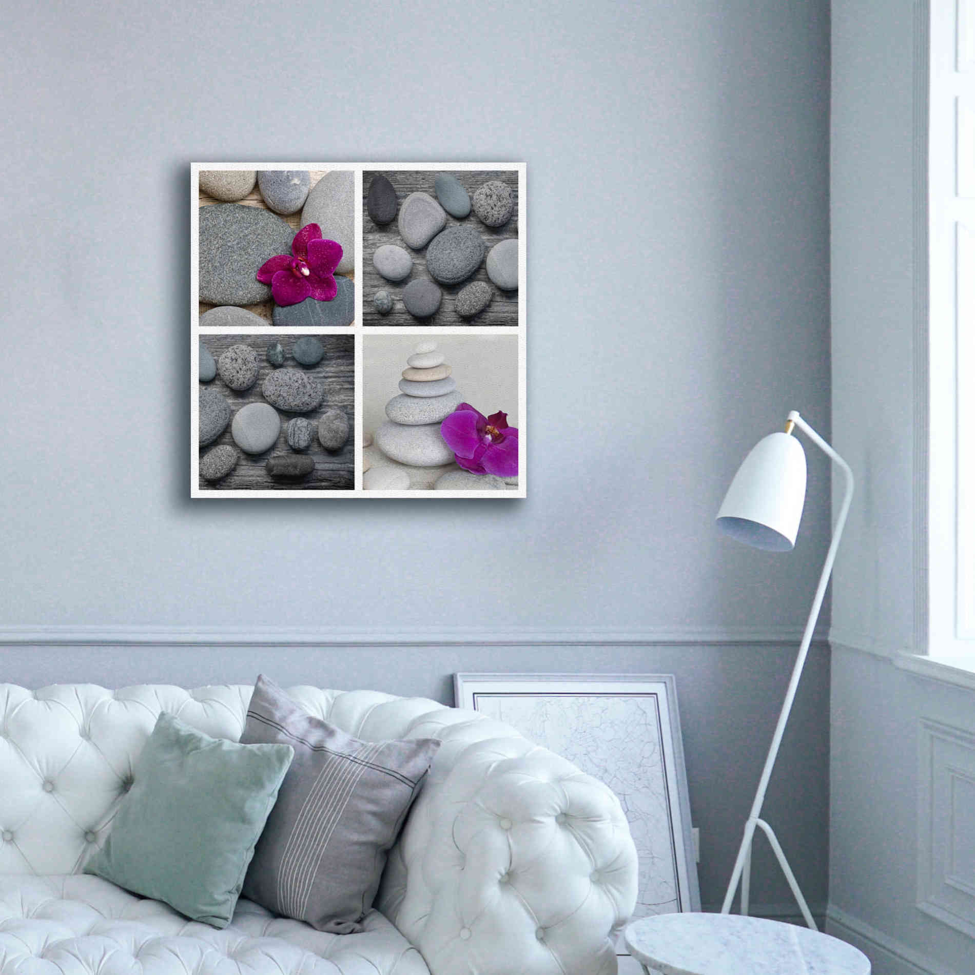 'Zen Orchid Collage' by Andrea Haase, Giclee Canvas Wall Art,37 x 37