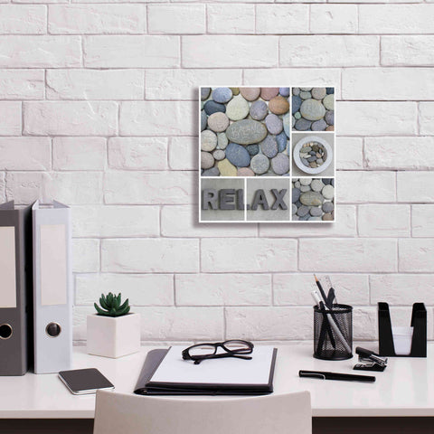 Image of 'Zen Pebble Relax Collage' by Andrea Haase, Giclee Canvas Wall Art,12 x 12