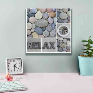 'Zen Pebble Relax Collage' by Andrea Haase, Giclee Canvas Wall Art,12 x 12