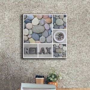 'Zen Pebble Relax Collage' by Andrea Haase, Giclee Canvas Wall Art,18 x 18