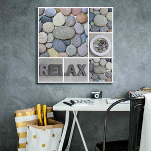 'Zen Pebble Relax Collage' by Andrea Haase, Giclee Canvas Wall Art,26 x 26