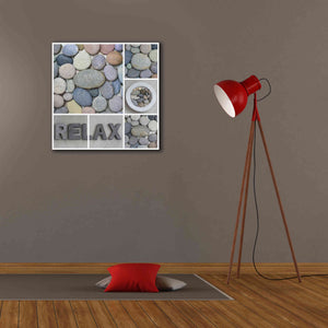 'Zen Pebble Relax Collage' by Andrea Haase, Giclee Canvas Wall Art,26 x 26