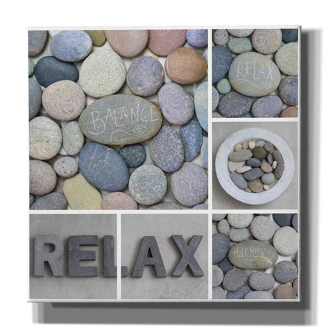 Image of 'Zen Pebble Relax Collage' by Andrea Haase, Giclee Canvas Wall Art