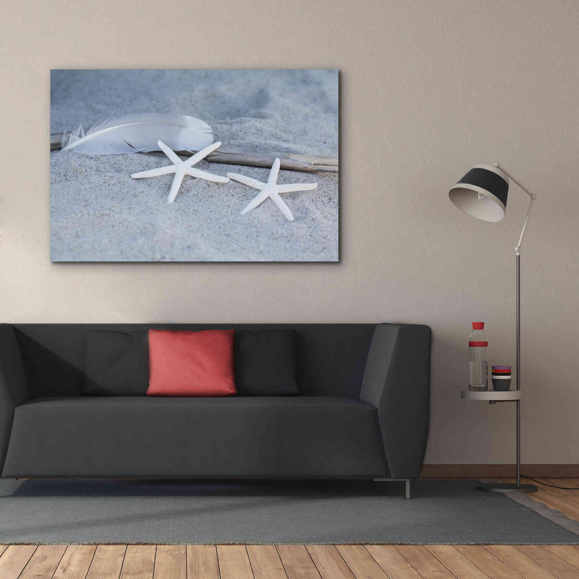 'Starfish Feather Beach Still' by Andrea Haase, Giclee Canvas Wall Art,60 x 40