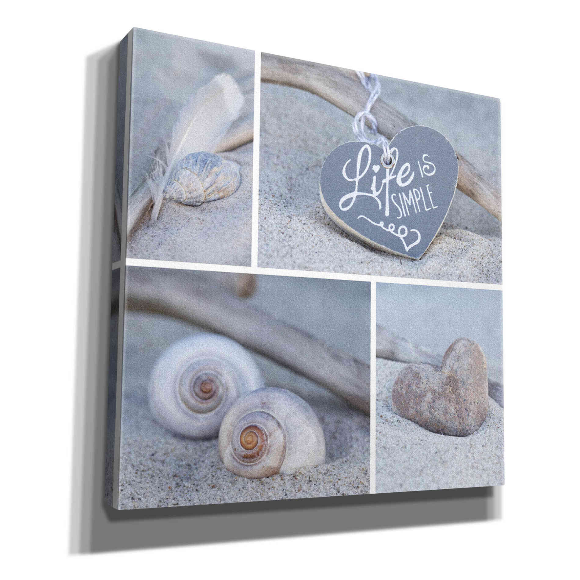 'Summer Beach Still Life Collage' by Andrea Haase, Giclee Canvas Wall Art