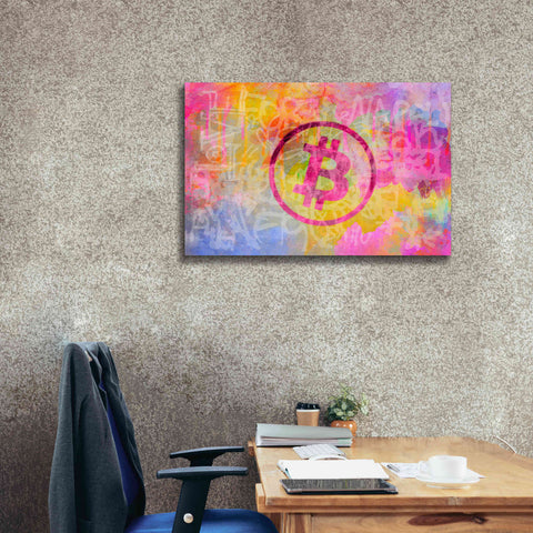 Image of 'Street Art Bitcoin' by Andrea Haase, Giclee Canvas Wall Art,40 x 26