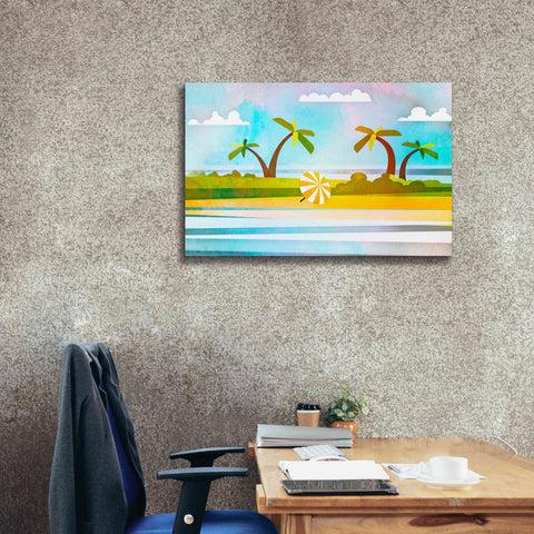 Image of 'Tropical Beach Day' by Andrea Haase, Giclee Canvas Wall Art,40 x 26