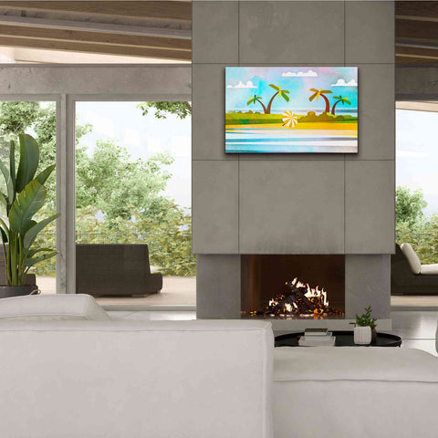 Image of 'Tropical Beach Day' by Andrea Haase, Giclee Canvas Wall Art,40 x 26