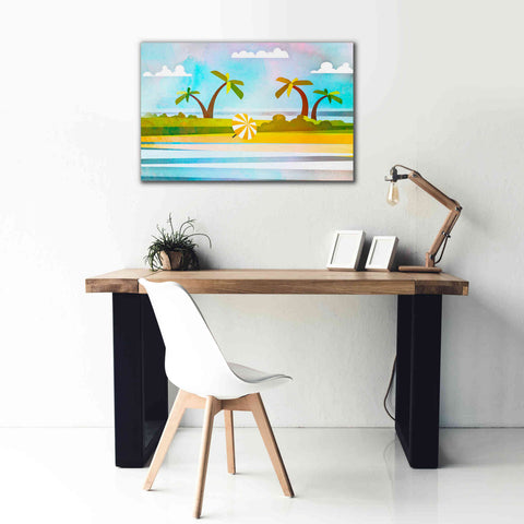 Image of 'Tropical Beach Day' by Andrea Haase, Giclee Canvas Wall Art,40 x 26