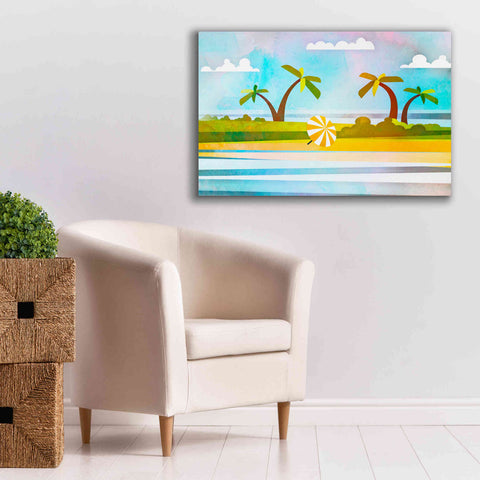 Image of 'Tropical Beach Day' by Andrea Haase, Giclee Canvas Wall Art,40 x 26