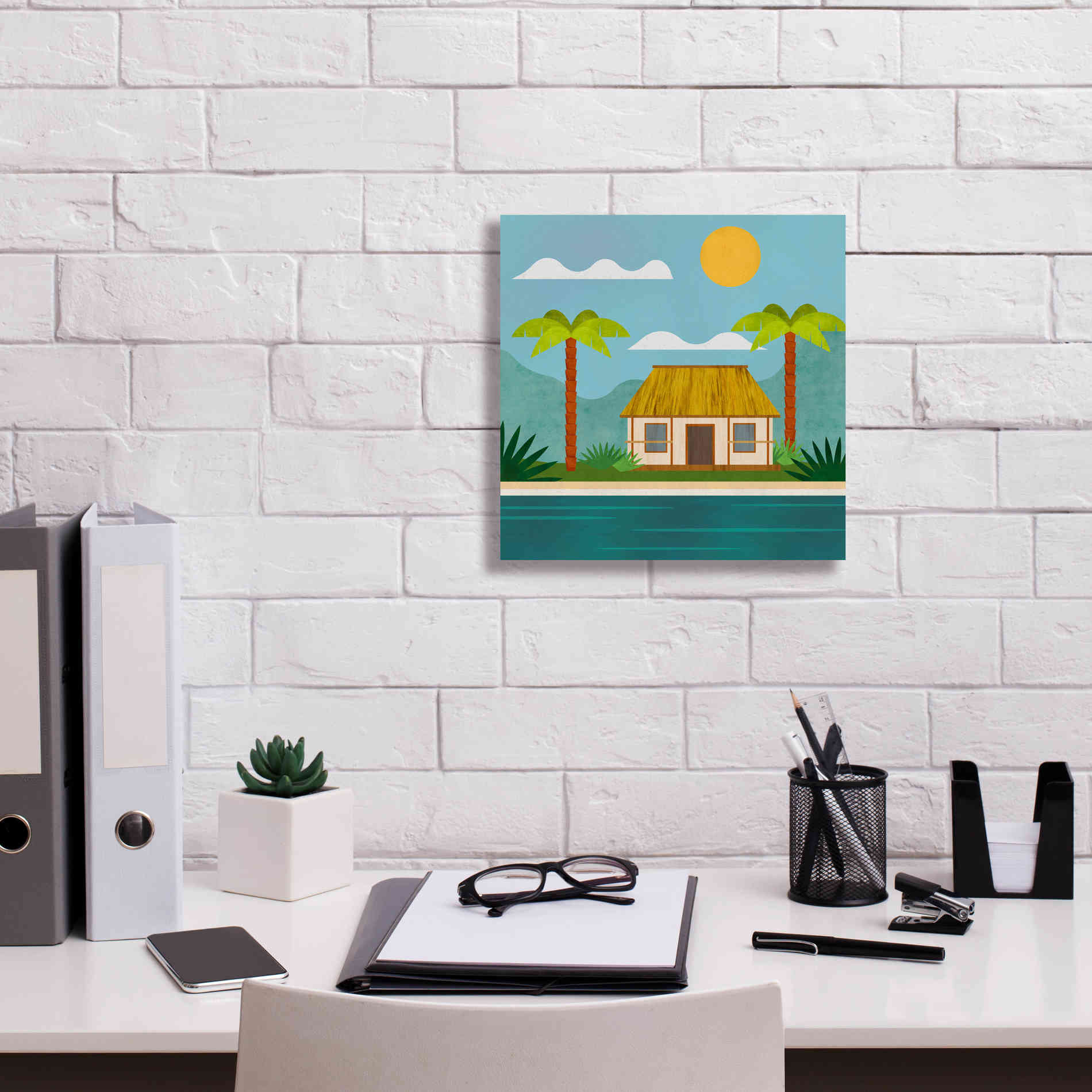 'Tropical Island Hideaway' by Andrea Haase, Giclee Canvas Wall Art,12 x 12