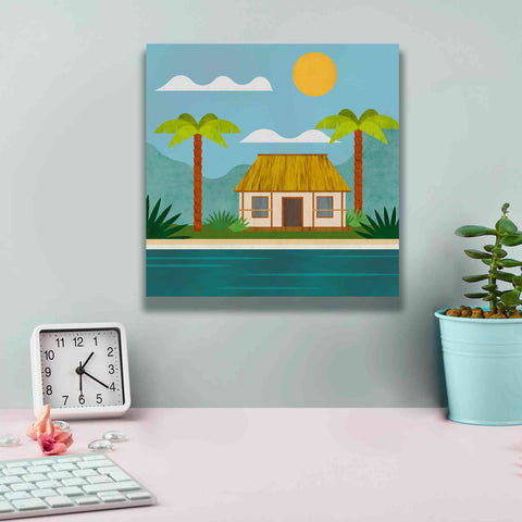 Image of 'Tropical Island Hideaway' by Andrea Haase, Giclee Canvas Wall Art,12 x 12