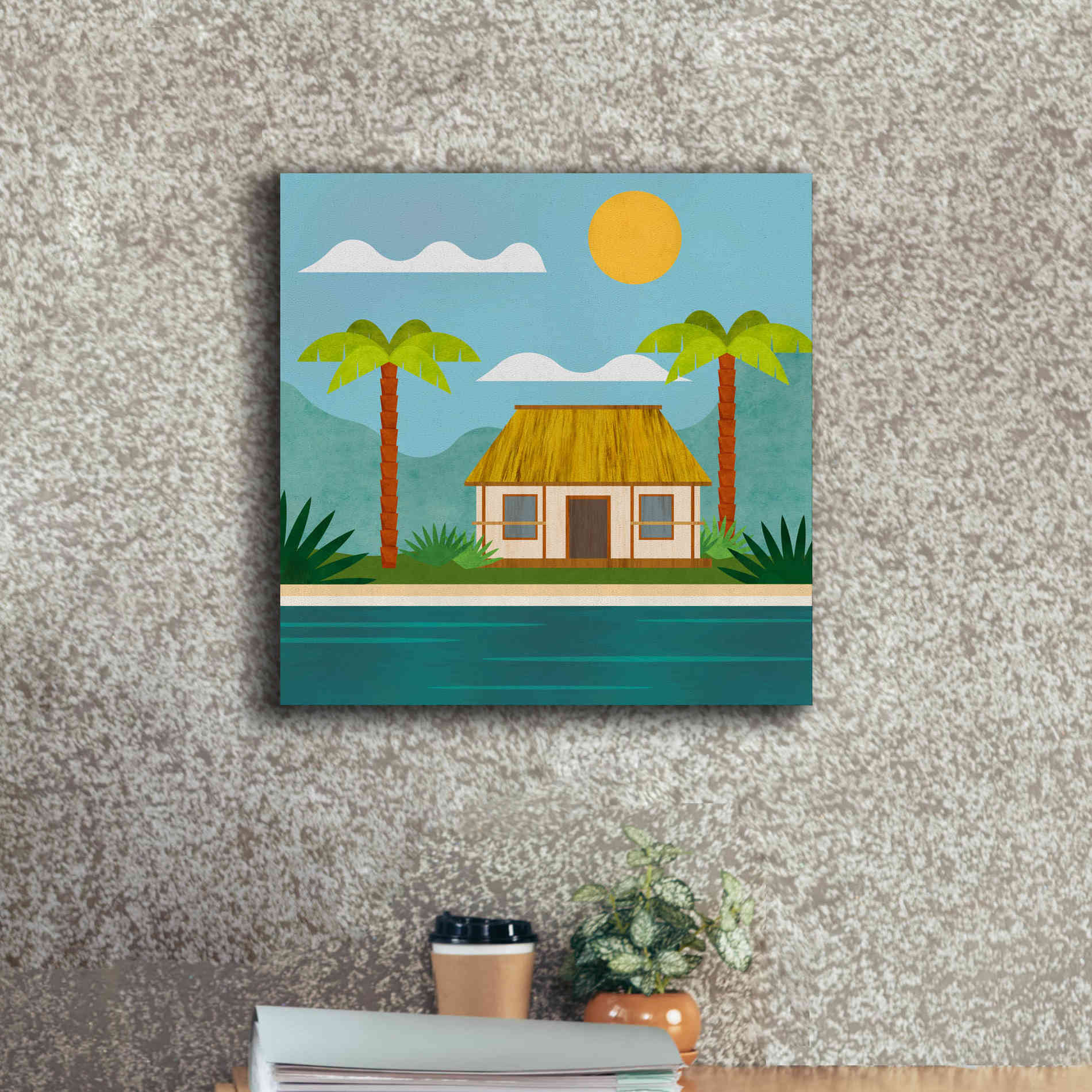 'Tropical Island Hideaway' by Andrea Haase, Giclee Canvas Wall Art,18 x 18