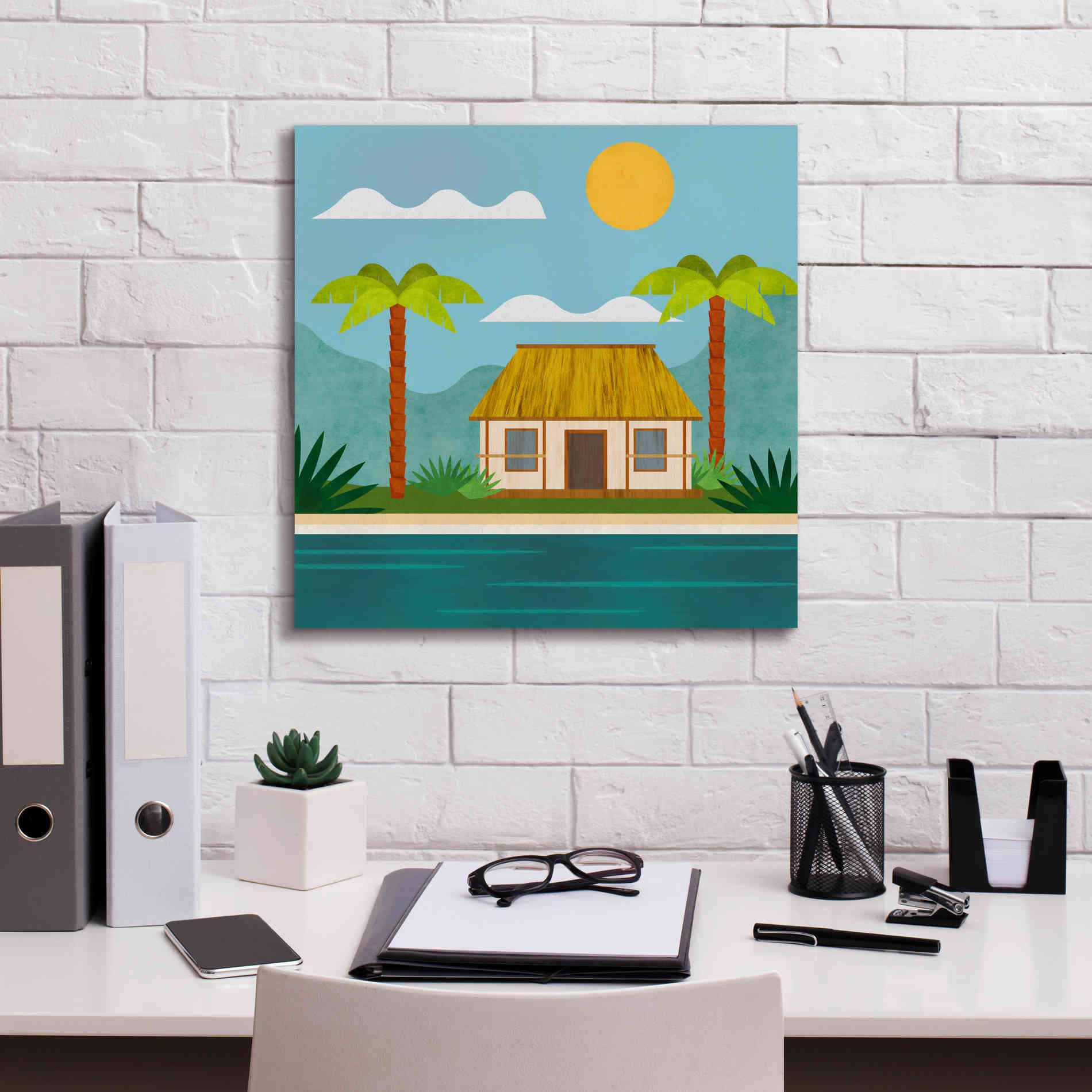 'Tropical Island Hideaway' by Andrea Haase, Giclee Canvas Wall Art,18 x 18