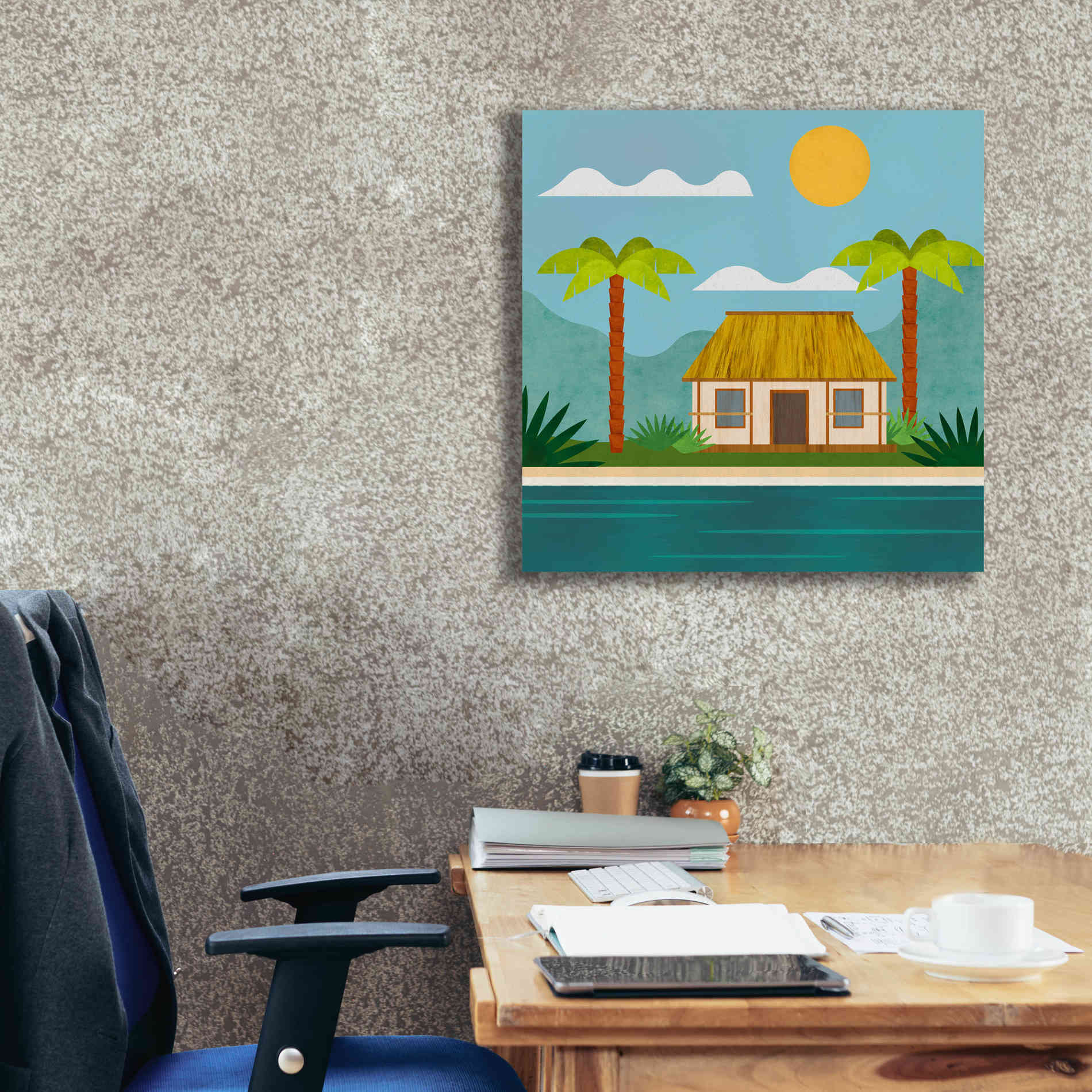 'Tropical Island Hideaway' by Andrea Haase, Giclee Canvas Wall Art,26 x 26