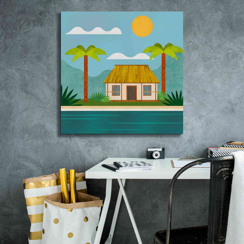 Image of 'Tropical Island Hideaway' by Andrea Haase, Giclee Canvas Wall Art,26 x 26