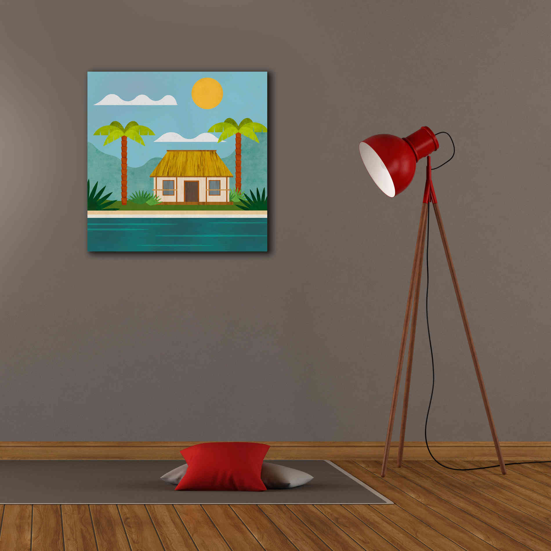 'Tropical Island Hideaway' by Andrea Haase, Giclee Canvas Wall Art,26 x 26