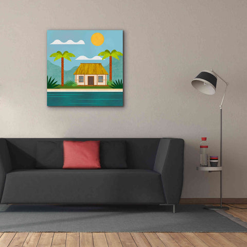Image of 'Tropical Island Hideaway' by Andrea Haase, Giclee Canvas Wall Art,37 x 37