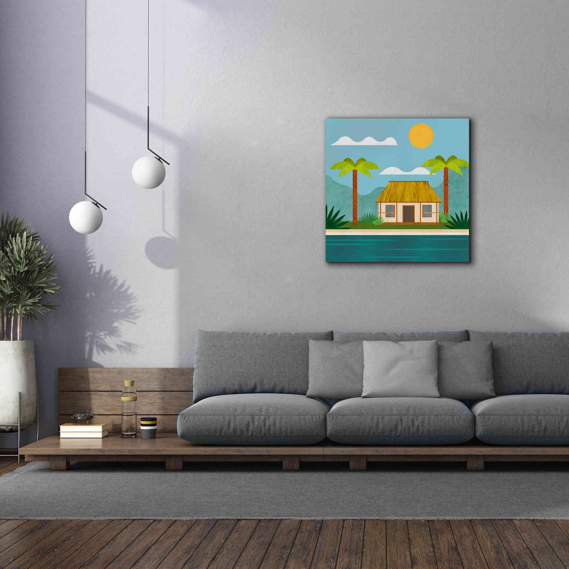 'Tropical Island Hideaway' by Andrea Haase, Giclee Canvas Wall Art,37 x 37