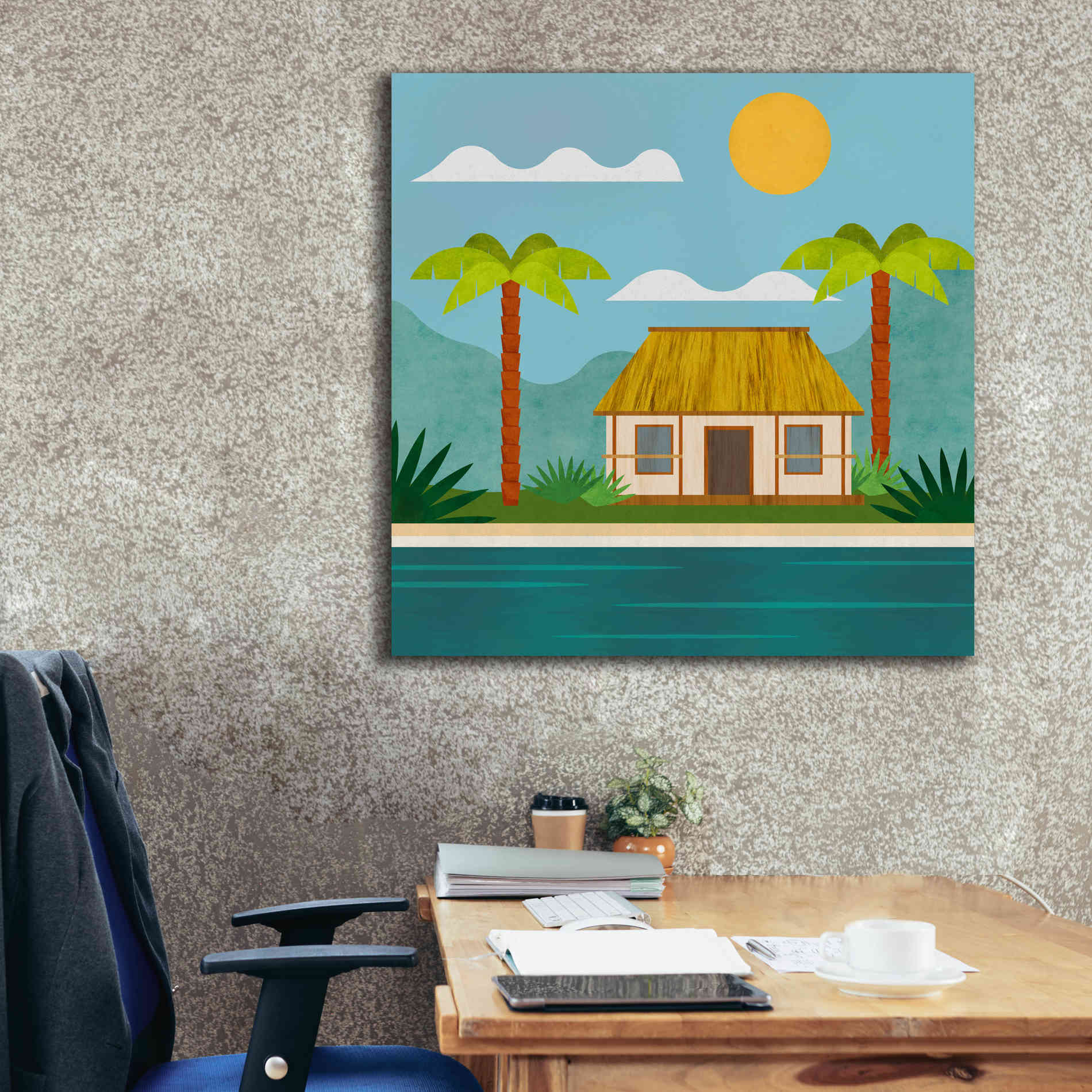 'Tropical Island Hideaway' by Andrea Haase, Giclee Canvas Wall Art,37 x 37