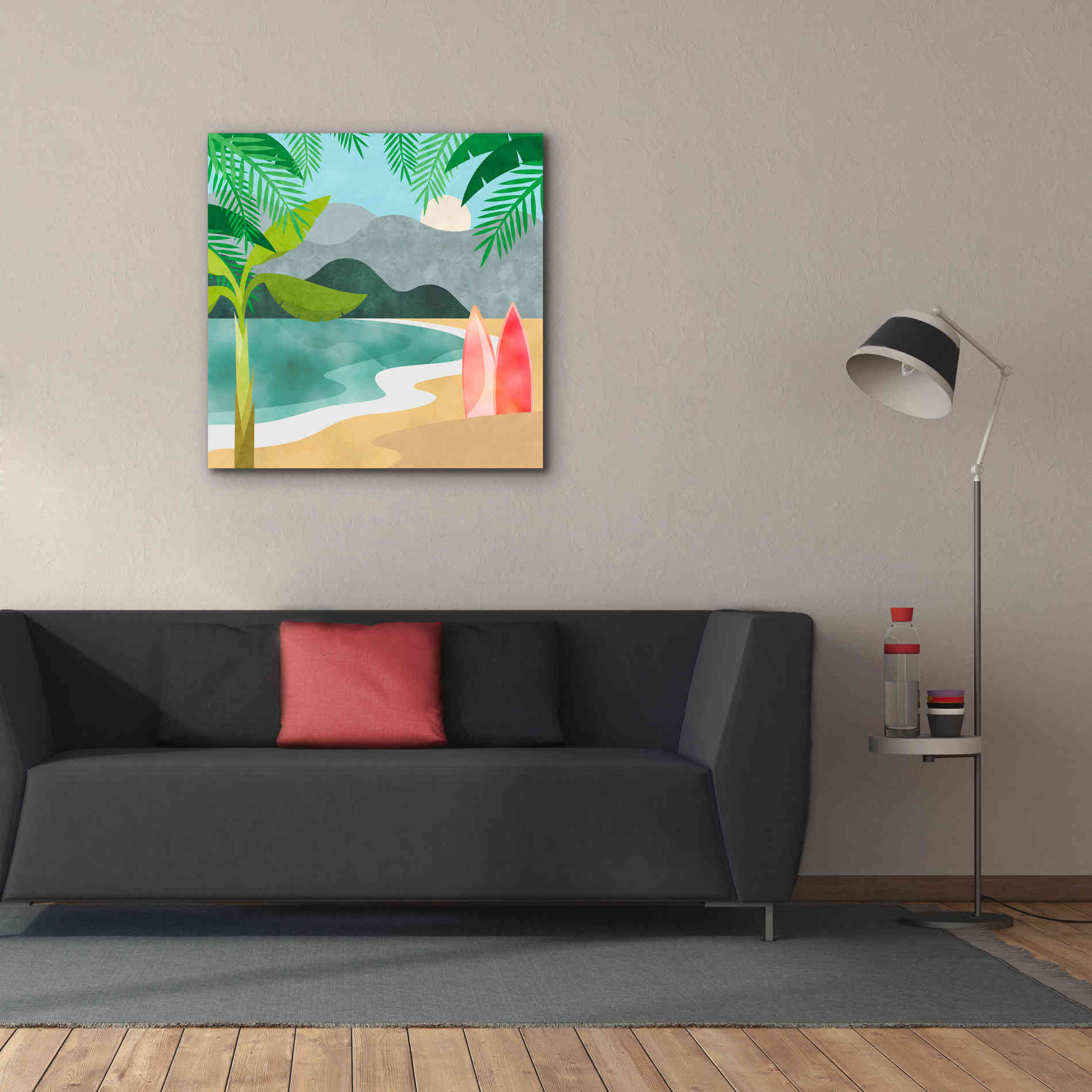 'Secret Surf Spot' by Andrea Haase, Giclee Canvas Wall Art,37 x 37