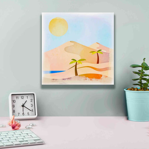 Image of 'Oasis Sunset' by Andrea Haase, Giclee Canvas Wall Art,12 x 12