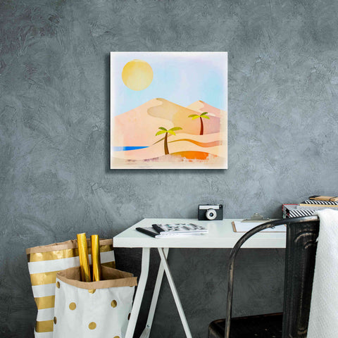 Image of 'Oasis Sunset' by Andrea Haase, Giclee Canvas Wall Art,18 x 18