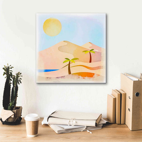 Image of 'Oasis Sunset' by Andrea Haase, Giclee Canvas Wall Art,18 x 18