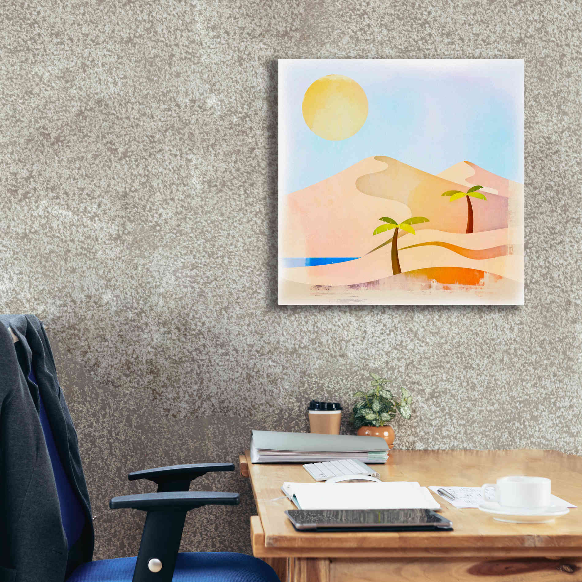 'Oasis Sunset' by Andrea Haase, Giclee Canvas Wall Art,26 x 26