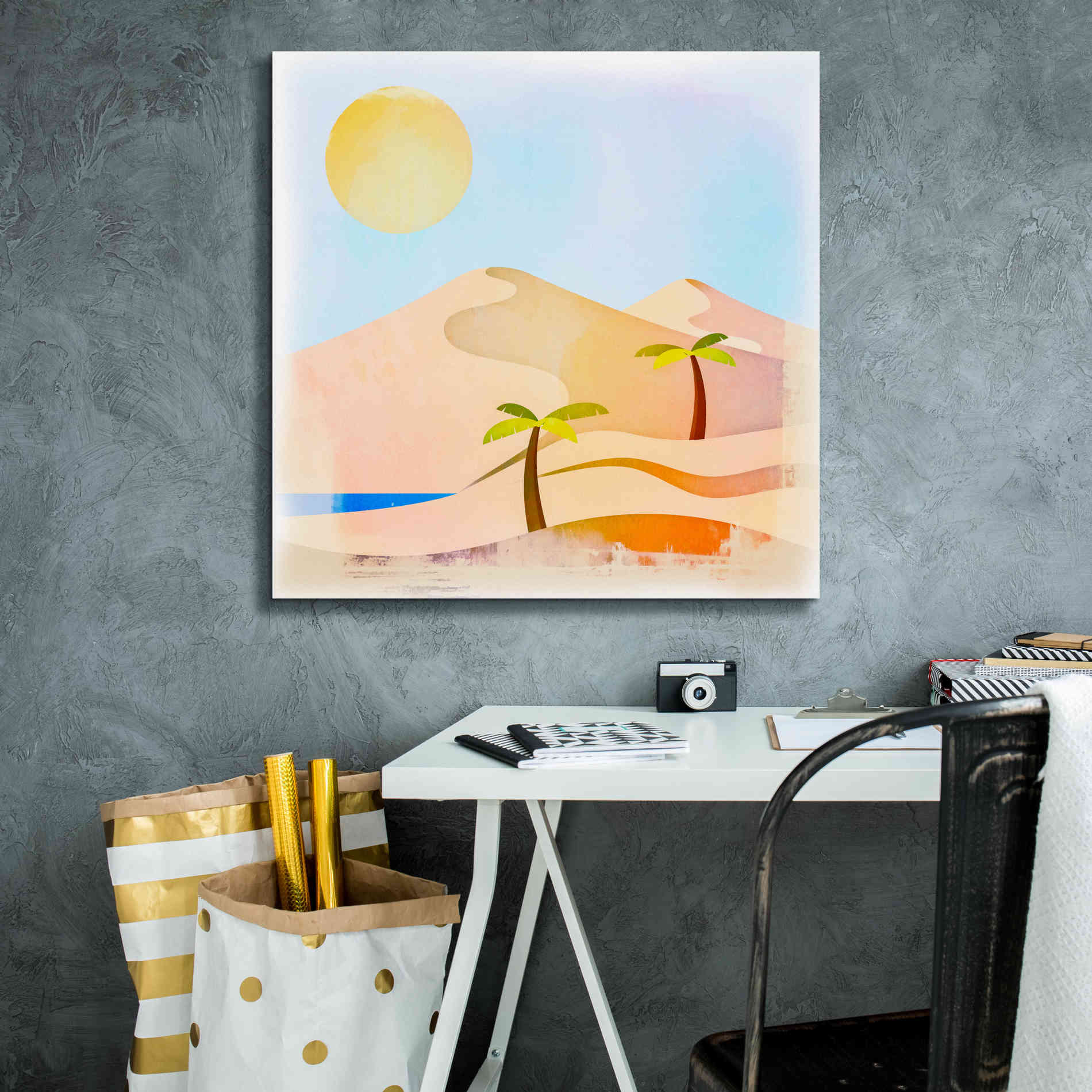 'Oasis Sunset' by Andrea Haase, Giclee Canvas Wall Art,26 x 26
