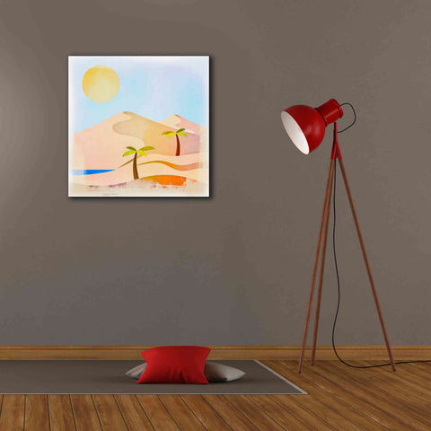 Image of 'Oasis Sunset' by Andrea Haase, Giclee Canvas Wall Art,26 x 26