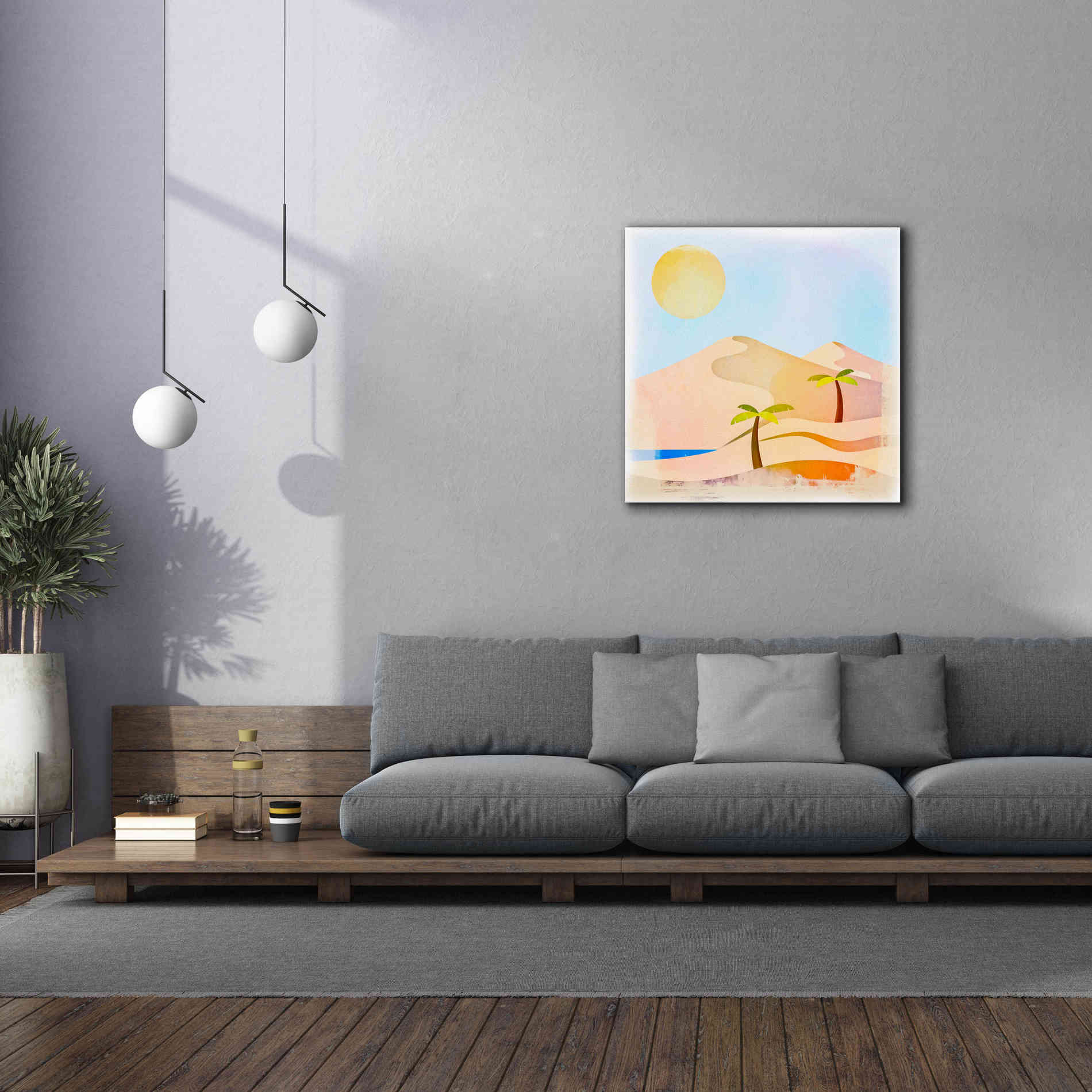 'Oasis Sunset' by Andrea Haase, Giclee Canvas Wall Art,37 x 37