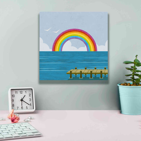 Image of 'Happy Summer Rainbow' by Andrea Haase, Giclee Canvas Wall Art,12 x 12