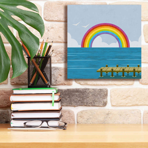 Image of 'Happy Summer Rainbow' by Andrea Haase, Giclee Canvas Wall Art,12 x 12