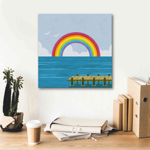 'Happy Summer Rainbow' by Andrea Haase, Giclee Canvas Wall Art,18 x 18