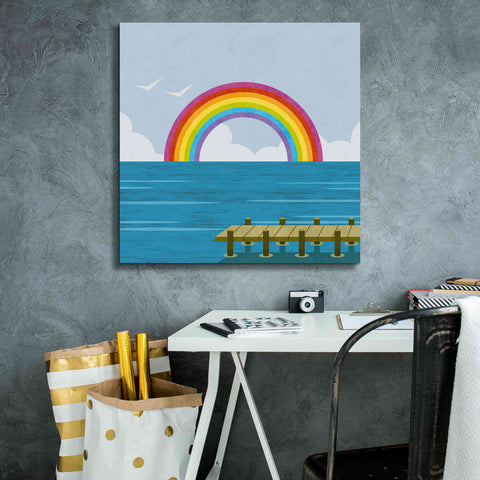 Image of 'Happy Summer Rainbow' by Andrea Haase, Giclee Canvas Wall Art,26 x 26