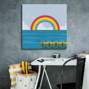 'Happy Summer Rainbow' by Andrea Haase, Giclee Canvas Wall Art,26 x 26