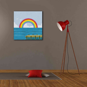 'Happy Summer Rainbow' by Andrea Haase, Giclee Canvas Wall Art,26 x 26